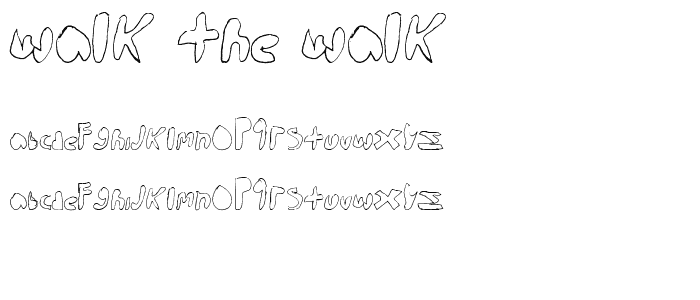 walk the walk font